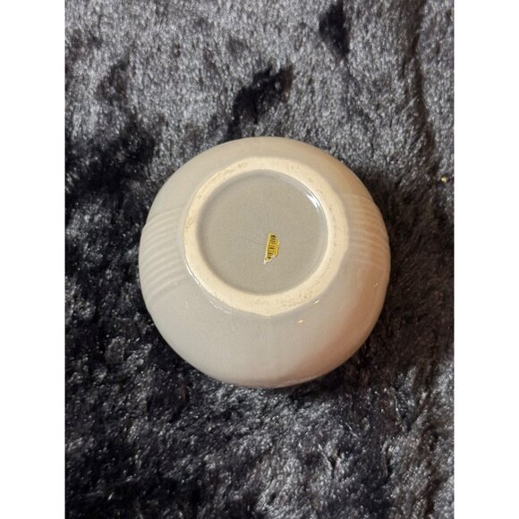 Vintage Yamaji Japan Ceramic Round Gray Vase With Wave Design 80's Style - Picture 4 of 5